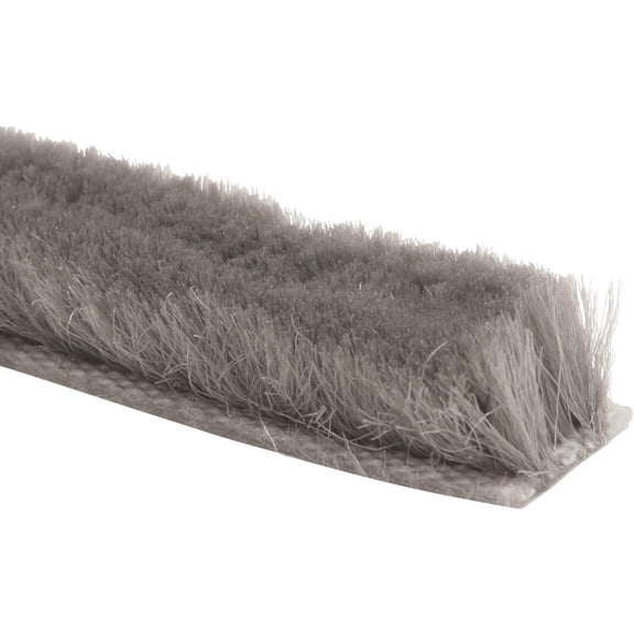 1/4 in. Gray, Wool Pile, Weatherstrip (18 ft.) - Walmart.com
