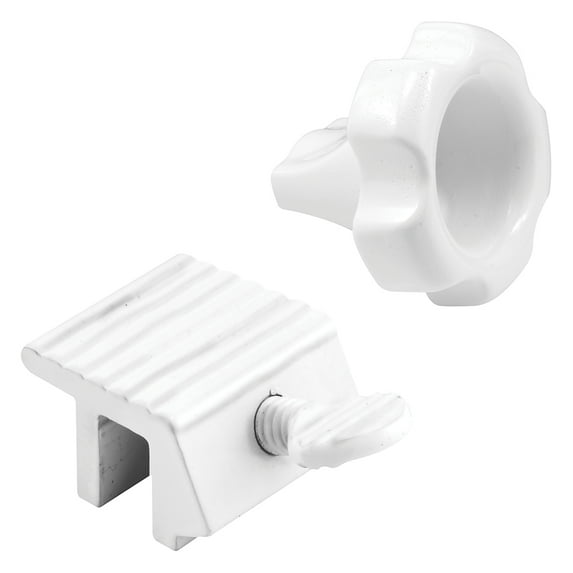 Prime-Line Products U 11128 1/4 in. White Painted Finish Locking Wrench and Window Lock Kit with White Plastic Wrench (Pack of 2)