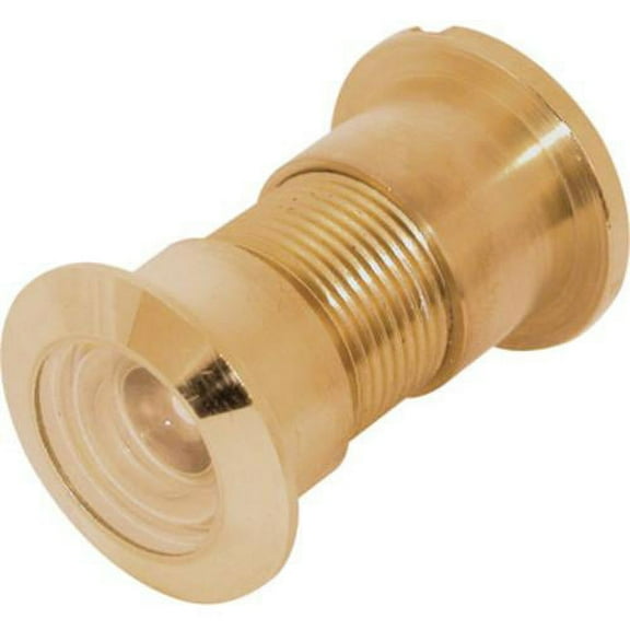 Prime-Line Products U 9896 Prime Line Door Viewer, 130 Deg, 15/16 in Dia, Die Cast/Glass Lens, 130, Brass