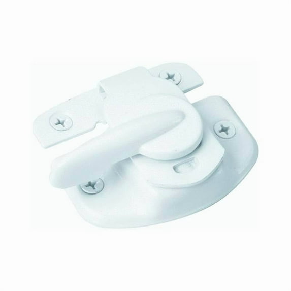 Prime-Line Products U 9925 1-3/4 in. Stamped Steel Construction White Painted Finish Cam Action Window Sash Lock for Vertical Sliding Windows