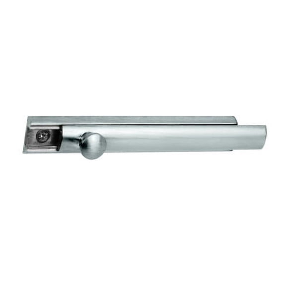 Surface Bolt, 4 in., Solid Brass Construction, Satin Nickel Finish