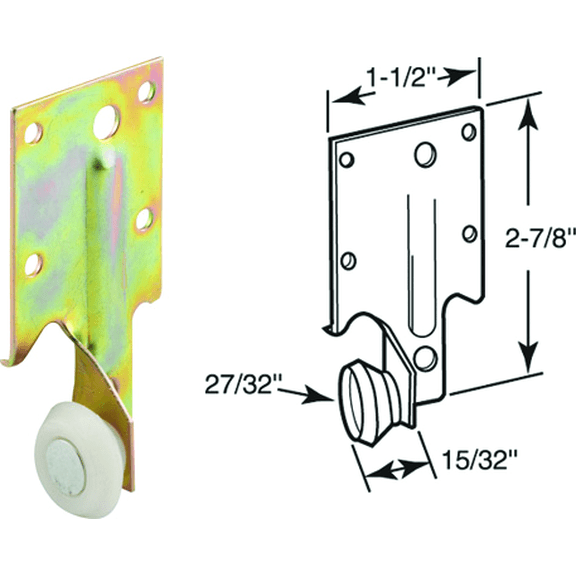 Prime-Line Rear Drawer Roller Bracket - Pack of 2 Interior & Exterior Use, Professional Finish