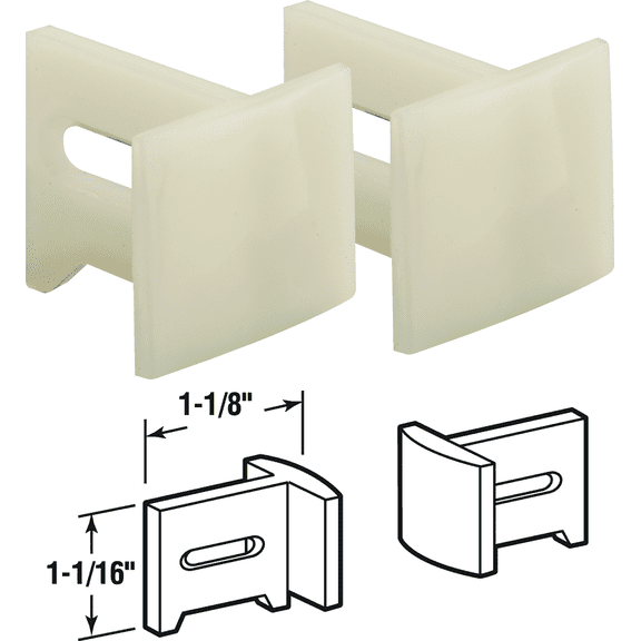 Prime-Line Side Adjustable Pocket Door Bottom Guide - Pack of 4 Residential Use, Standard Application