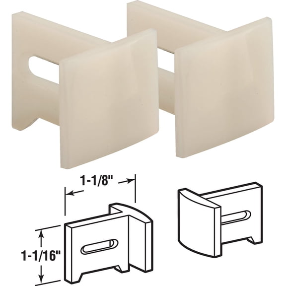 Prime-Line Side Adjustable Pocket Door Bottom Guide - Single Pack