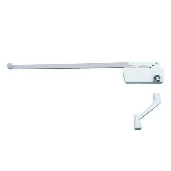 Prime-Line TH 23028 Prime-Line Single Arm Operator with Crank, 13-1/2-Inch, Surface Mount, Left Hand, White