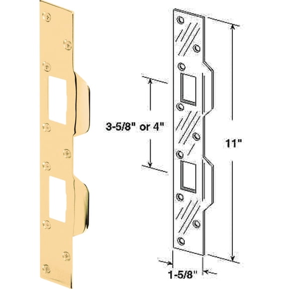 Prime-Line U 9427 Maximum Security Combination Strike, 11 In., Stamped Steel, Heavy Duty (Single Pack)