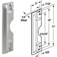 thumbnail image 1 of Prime-Line U 9503 Steel Latch Guard Plate Cover for Out-Swinging Doors, Gray (Single Pack), 1 of 1