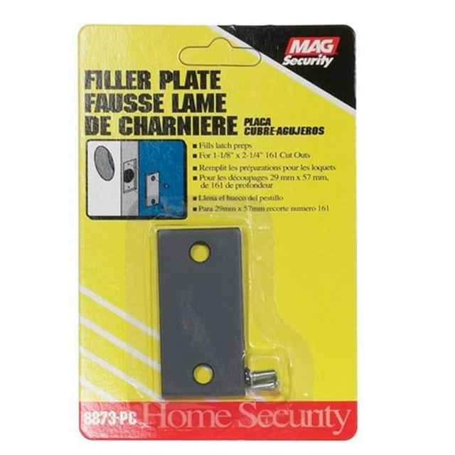 Prime-Line U 9521 Gray Plated Door Filler Plate - Gray