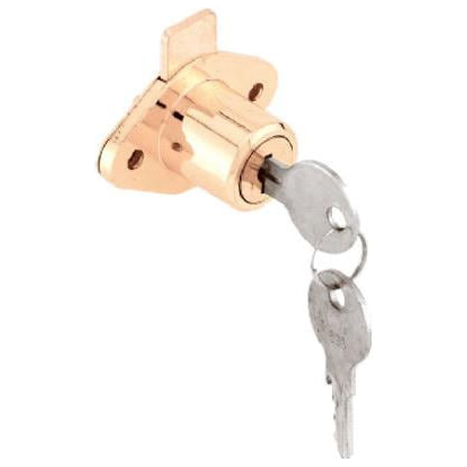 Prime-Line U 9947 7/8 In. Brass Plated Drawer/ Cabinet Lock - Quantity 6