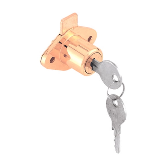 Prime Line U9947 Defender Security Defender Security Brass Plated Drawer/Cabinet Lock 7/8 Inch