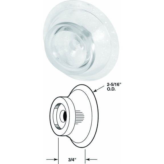 Prime-Line Wall Door Stop & Wall Protector - Pack of 2 Standard Mounting Hardware, Drop-In Replacement