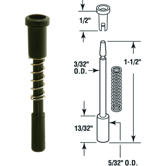Prime-Line Window Screen Repair Plunger Latch - Pack of 2 Standard Mounting Hardware, Drop-In Replacement
