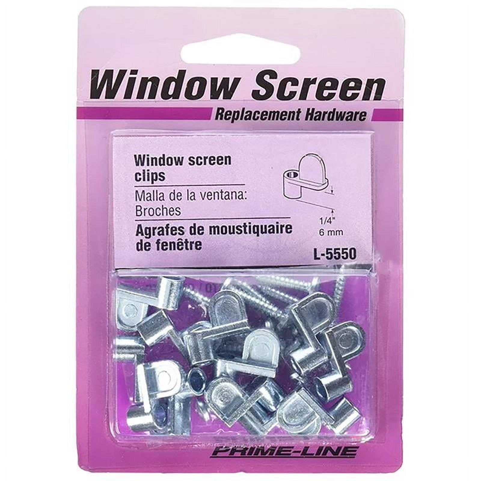 Prime-Line Products L 5550 Window Screen Clip, 1/4-Inch, Zinc, 12-Pack ...