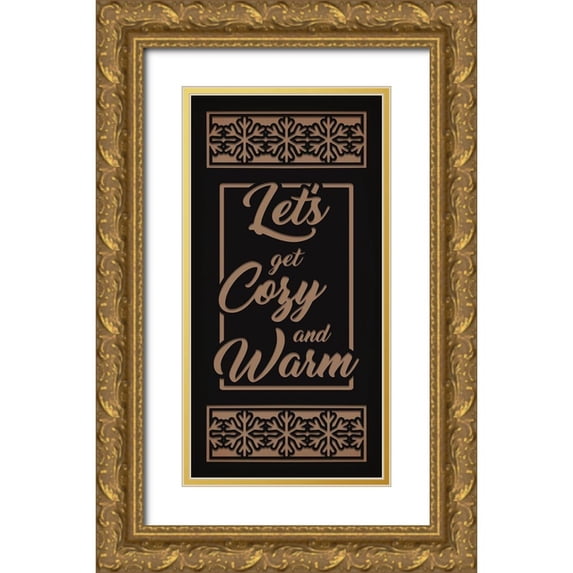 Prime, Marcus 11x18 Gold Ornate Wood Framed with Double Matting Museum Art Print Titled - Cozy And Warm