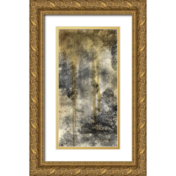Prime, Marcus 11x18 Gold Ornate Wood Framed with Double Matting Museum Art Print Titled - Industrial Splash 1