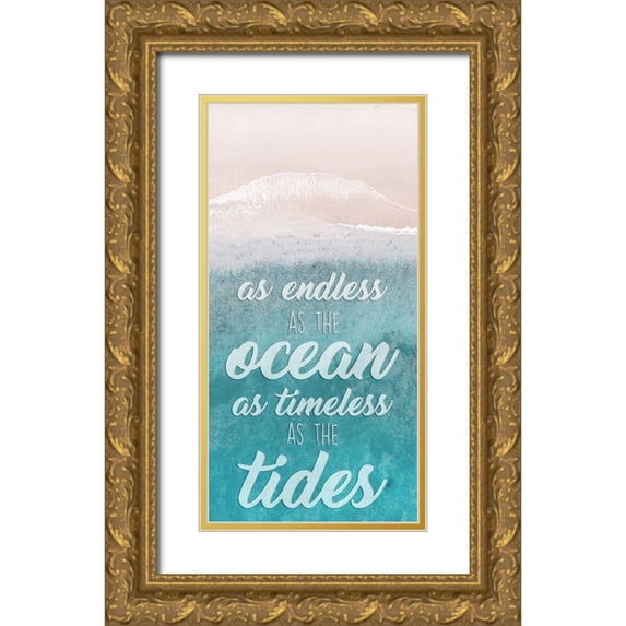 Prime, Marcus 11x18 Gold Ornate Wood Framed with Double Matting Museum Art Print Titled - Timeless Tides