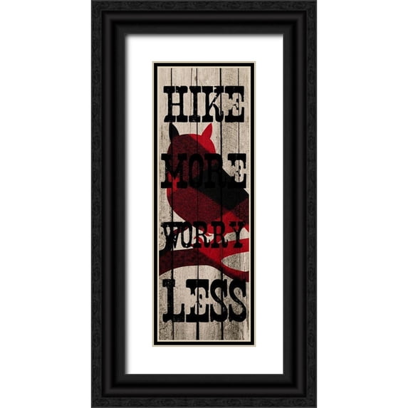 Prime, Marcus 11x24 Black Ornate Wood Framed with Double Matting Museum Art Print Titled - Hike More 1