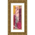 thumbnail image 1 of Prime, Marcus 11x24 Gold Ornate Wood Framed with Double Matting Museum Art Print Titled - Flower Wine 2, 1 of 4