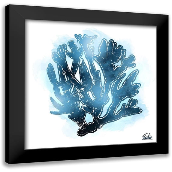 Prime, Marcus 12x12 Black Modern Framed Museum Art Print Titled - Azure Coral 2