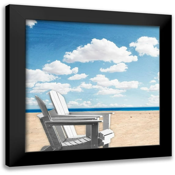 Prime, Marcus 12x12 Black Modern Framed Museum Art Print Titled - Beach Relaxing 1