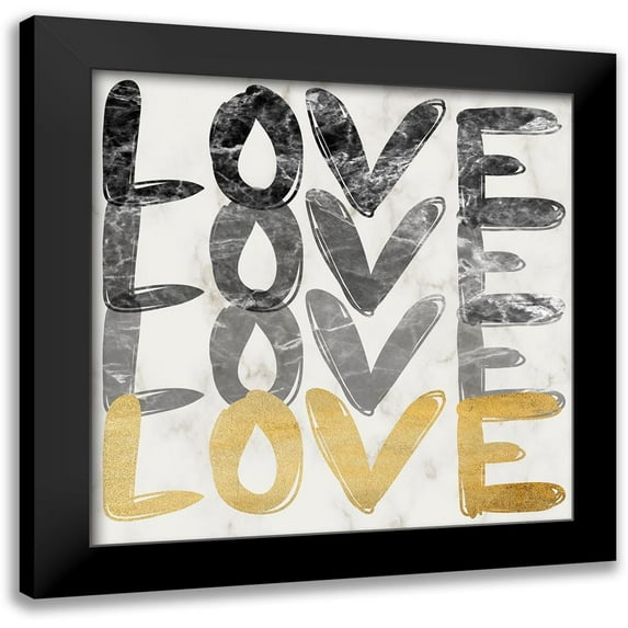 Prime, Marcus 12x12 Black Modern Framed Museum Art Print Titled - Love Multiplied 2
