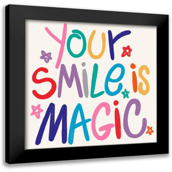 Prime, Marcus 12x12 Black Modern Framed Museum Art Print Titled - Magic Smile 2