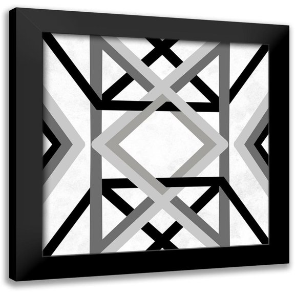 Prime, Marcus 12x12 Black Modern Framed Museum Art Print Titled - Monochromatic Textile