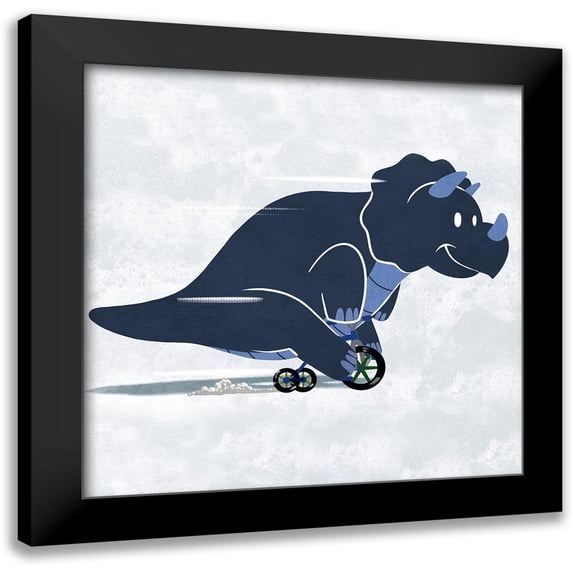 Prime, Marcus 12x12 Black Modern Framed Museum Art Print Titled - Racing Dino 1