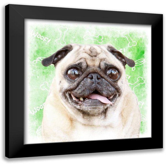 Prime, Marcus 12x12 Black Modern Framed Museum Art Print Titled - Woof Woof 3