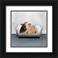 thumbnail image 1 of Prime, Marcus 12x12 Black Ornate Wood Framed with Double Matting Museum Art Print Titled - Lounge Cow, 1 of 4