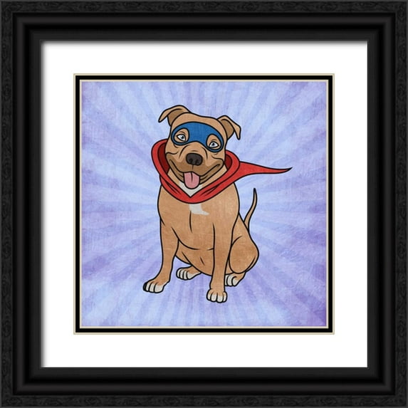 Prime, Marcus 12x12 Black Ornate Wood Framed with Double Matting Museum Art Print Titled - Super Scruff