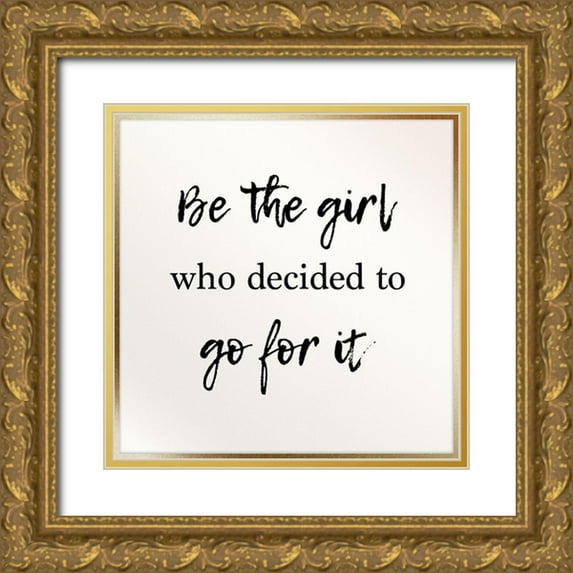 Prime, Marcus 12x12 Gold Ornate Wood Framed with Double Matting Museum Art Print Titled - Golden Girl 1