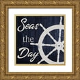 thumbnail image 1 of Prime, Marcus 12x12 Gold Ornate Wood Framed with Double Matting Museum Art Print Titled - Seas The Day 1, 1 of 4