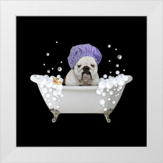 Prime, Marcus 12x12 White Modern Wood Framed Museum Art Print Titled - Bath Time Bubbles 3