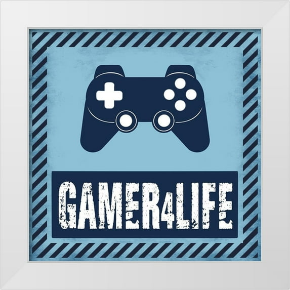 Prime, Marcus 12x12 White Modern Wood Framed Museum Art Print Titled - Gamer 4 Life
