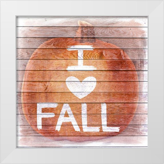 Prime, Marcus 12x12 White Modern Wood Framed Museum Art Print Titled - I Love Fall