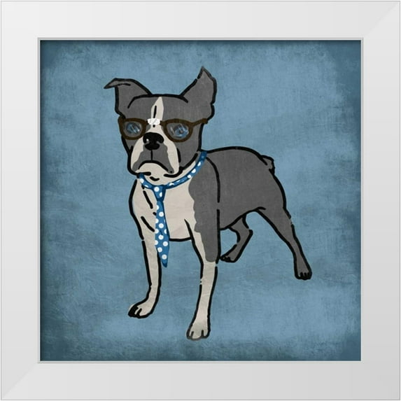 Prime, Marcus 12x12 White Modern Wood Framed Museum Art Print Titled - Nerdy Terrier