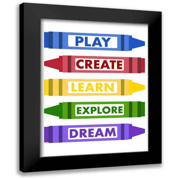 Prime, Marcus 12x14 Black Modern Framed Museum Art Print Titled - Colorful Rules
