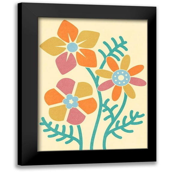 Prime, Marcus 12x14 Black Modern Framed Museum Art Print Titled - Split Blooms