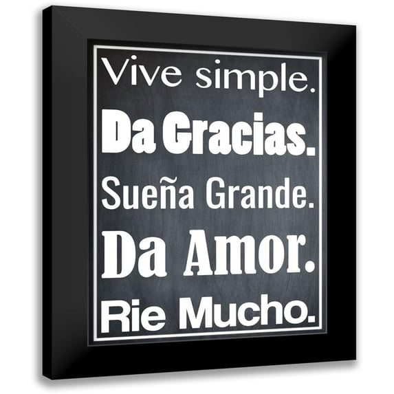 Prime, Marcus 12x14 Black Modern Framed Museum Art Print Titled - Vive Simple 1