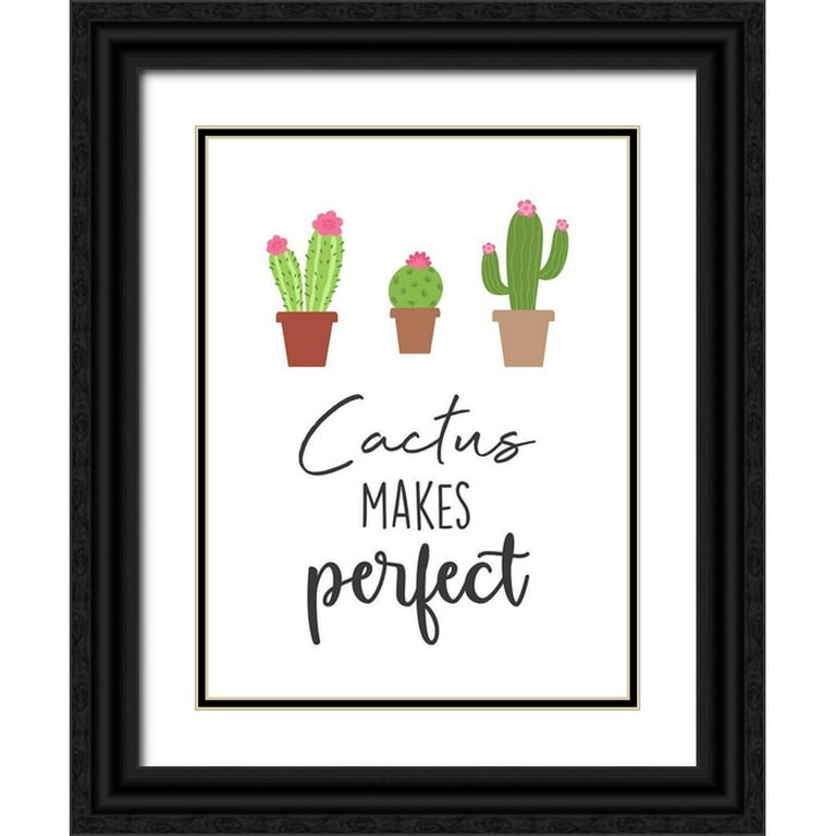 Prime, Marcus 19x24 White Modern Wood Framed Museum Art Print Titled -  Cactus Makes Perfect 