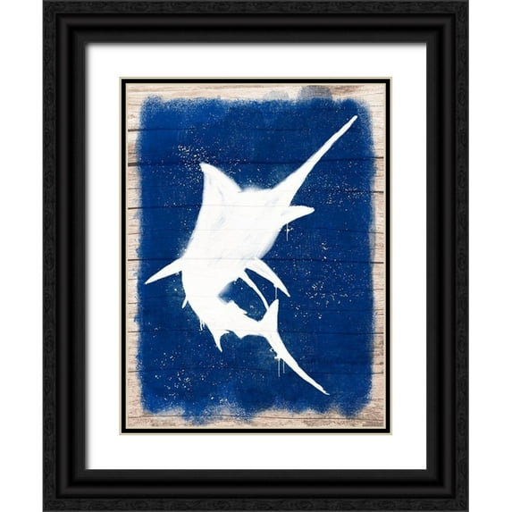 Prime, Marcus 12x14 Black Ornate Wood Framed with Double Matting Museum Art Print Titled - Swordfish Blast 1