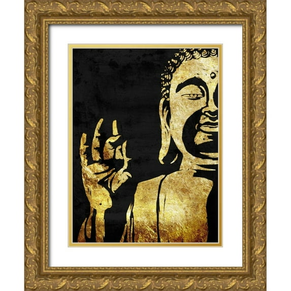 Prime, Marcus 12x14 Gold Ornate Wood Framed with Double Matting Museum Art Print Titled - Lustrous Buddha