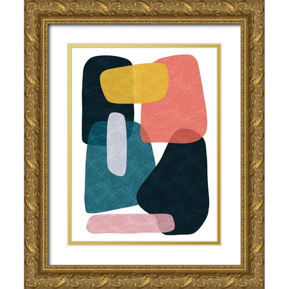 Prime, Marcus 12x14 Gold Ornate Wood Framed with Double Matting Museum Art Print Titled - Rubiks Splat 4