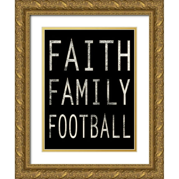 Prime, Marcus 12x14 Gold Ornate Wood Framed with Double Matting Museum Art Print Titled - Sporty Faith 1