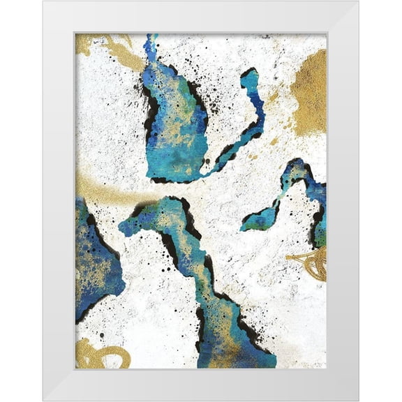 Prime, Marcus 12x14 White Modern Wood Framed Museum Art Print Titled - Abstract Glitz 1