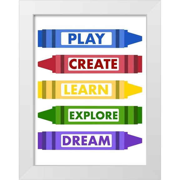 Prime, Marcus 12x14 White Modern Wood Framed Museum Art Print Titled - Colorful Rules