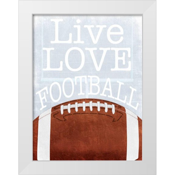 Prime, Marcus 12x14 White Modern Wood Framed Museum Art Print Titled - Football Love