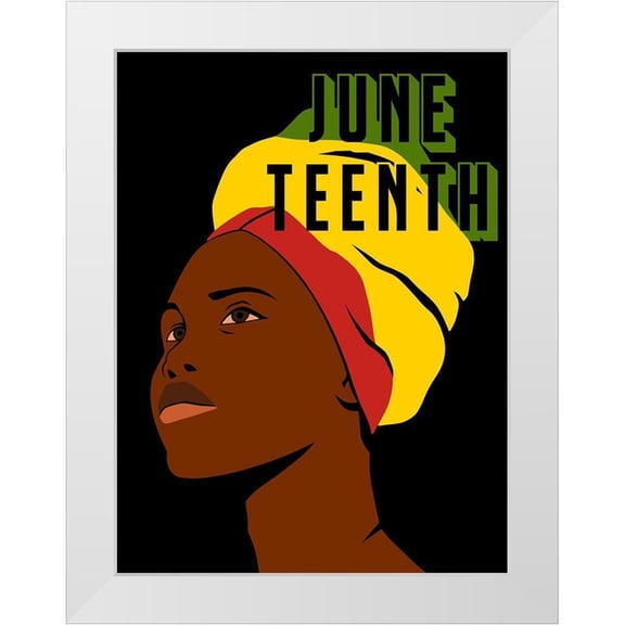 Prime, Marcus 12x14 White Modern Wood Framed Museum Art Print Titled - Juneteenth Beauty