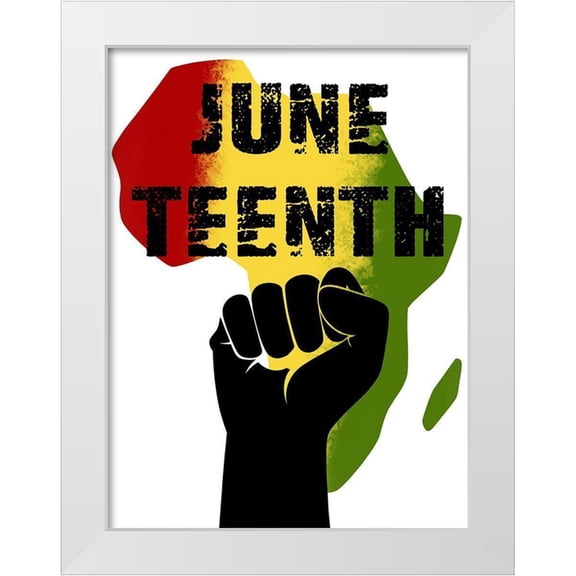 Prime, Marcus 12x14 White Modern Wood Framed Museum Art Print Titled - Juneteenth Pride